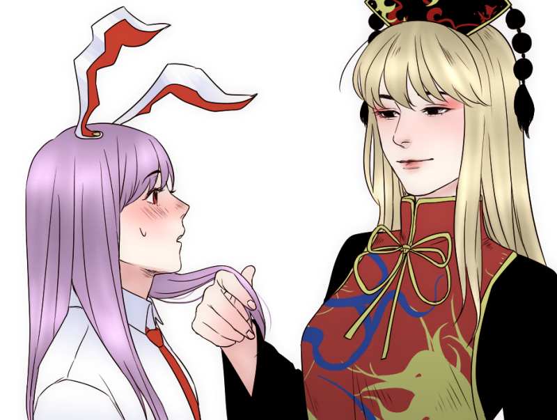 reisen udongein inaba and junko (touhou) drawn by miyamoto_(dominocube6)