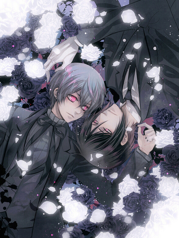 ciel phantomhive and sebastian michaelis (kuroshitsuji) drawn by ciel1533