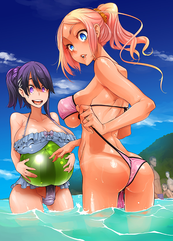 musashino takumi and shogahara anri (tsf monogatari) drawn by shindol
