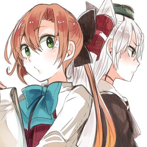 amatsukaze and akigumo (kantai collection) drawn by itomugi-kun