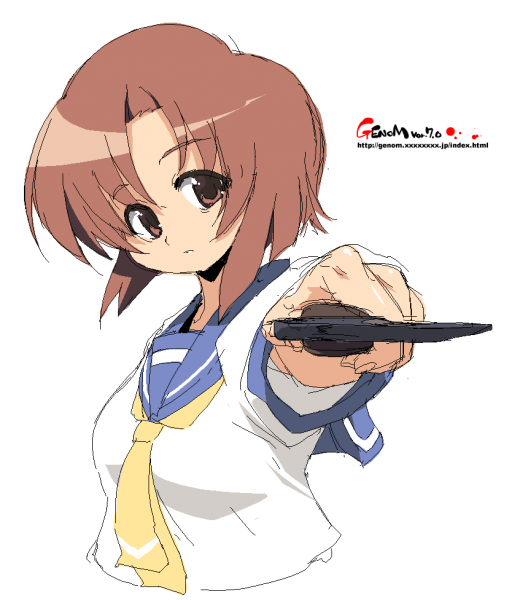 ryuuguu rena (higurashi no naku koro ni) drawn by onija_tarou