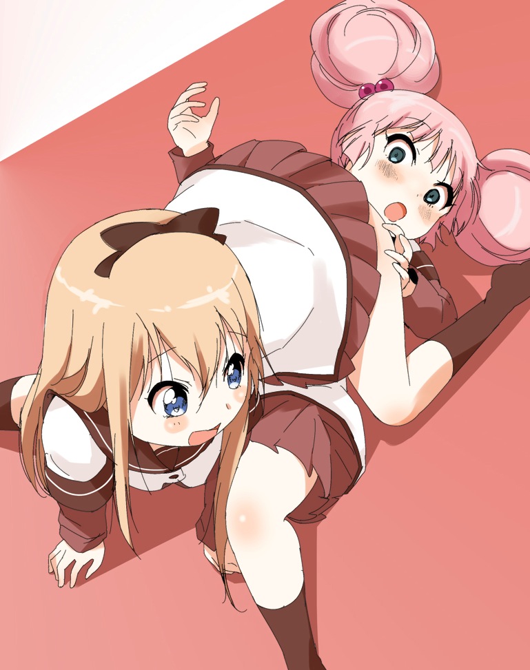 toshinou kyouko and yoshikawa chinatsu (yuruyuri) drawn by kamiki_uutarou