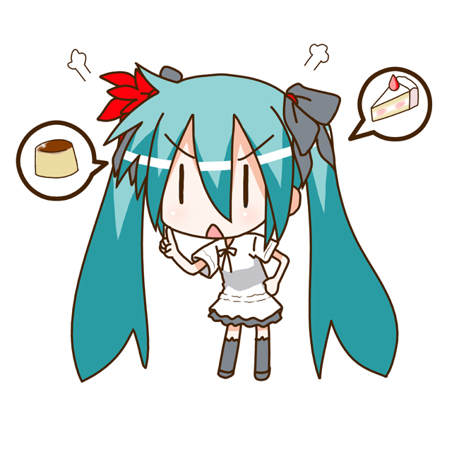 hatsune miku and chibi miku (vocaloid and 1 more) drawn by minami_(colorful_palette)