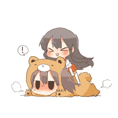 kaga and akagi (kantai collection) drawn by rebecca_(keinelove)