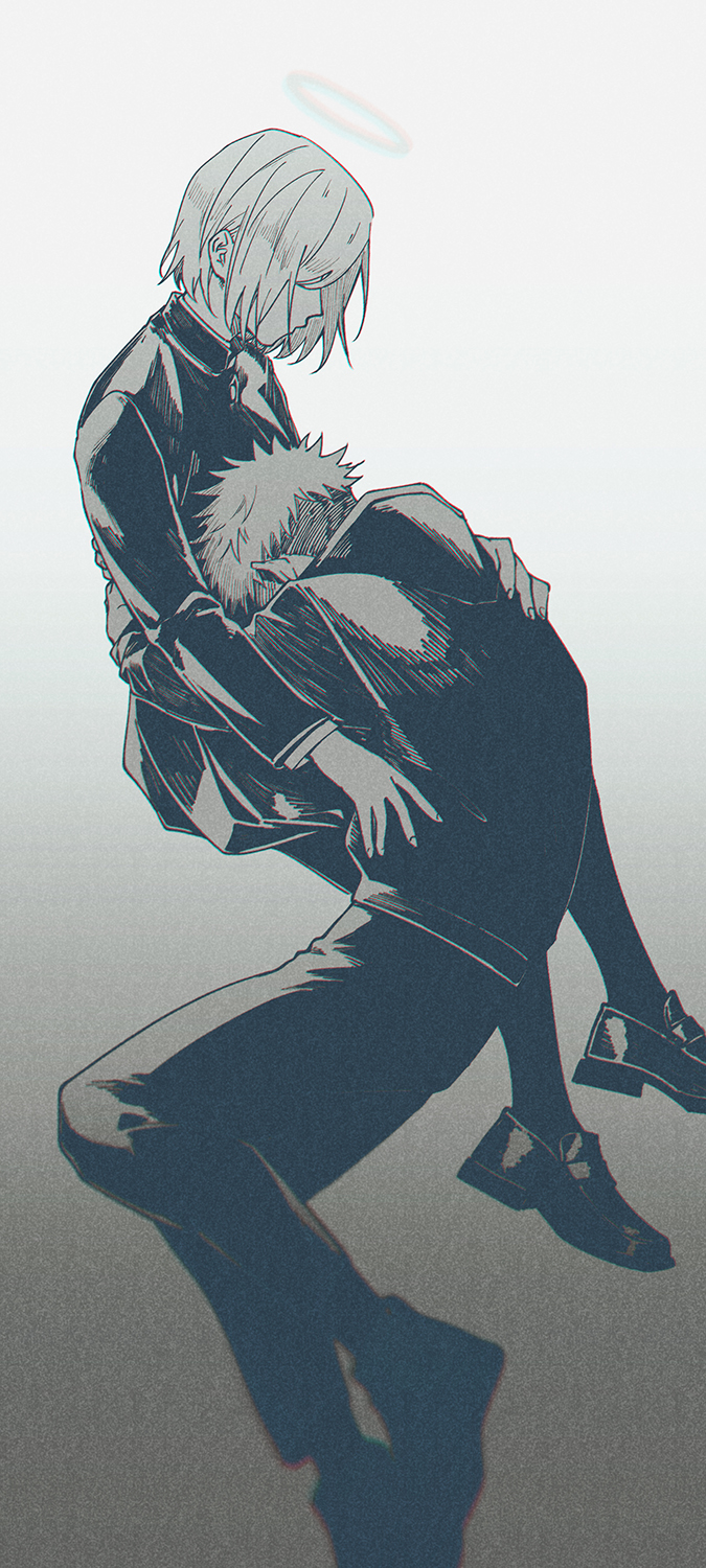 itadori yuuji and kugisaki nobara (jujutsu kaisen) drawn by nnh_7o7