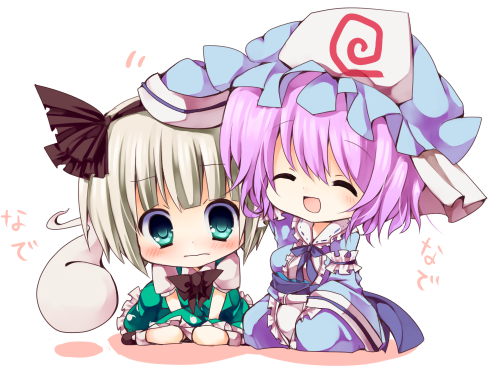 konpaku youmu and saigyouji yuyuko (touhou) drawn by yukimiya_(parupunta)
