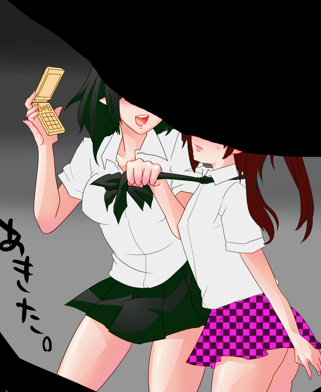shameimaru aya, himekaidou hatate, and hata-tan (touhou) drawn by rui_(hershe)