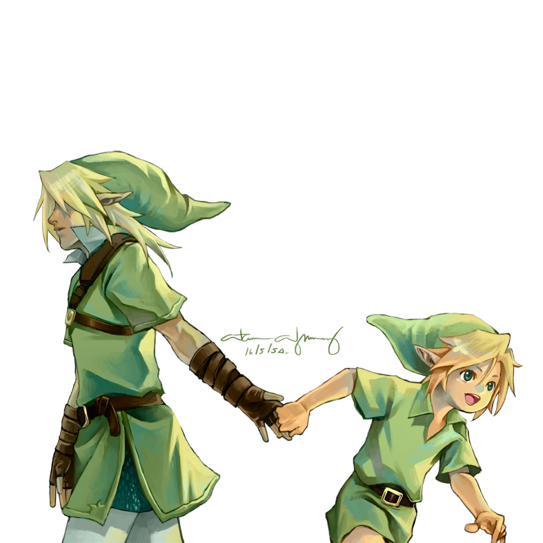 link and young link (the legend of zelda and 1 more) drawn by longjunt