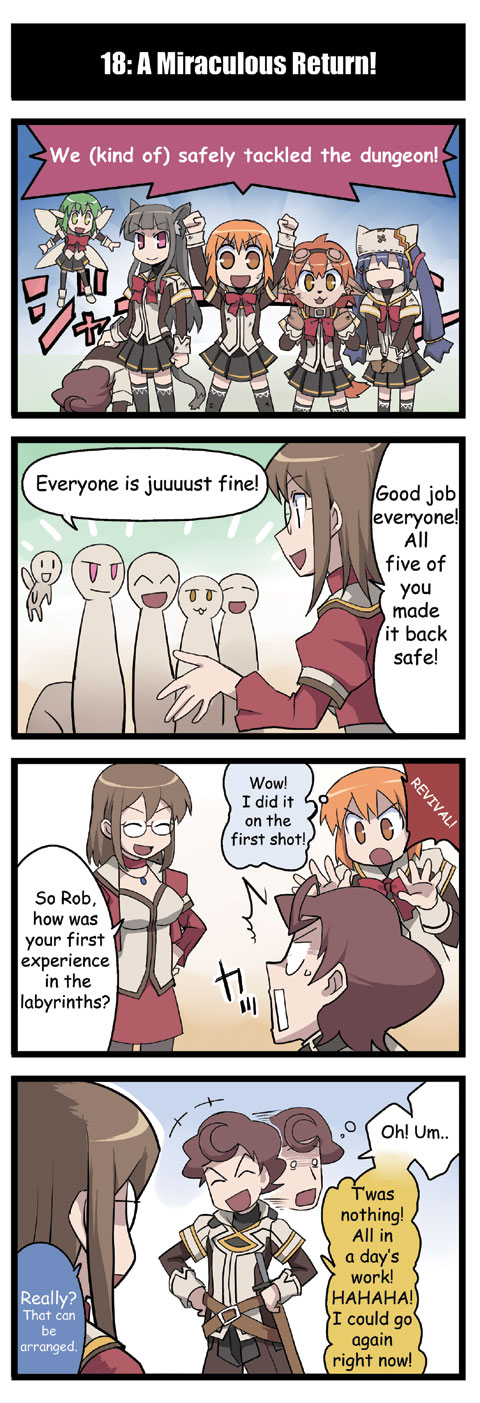 human, felpurr, khulaz, dwarf, and fairy (ken to mahou to gakuen mono)