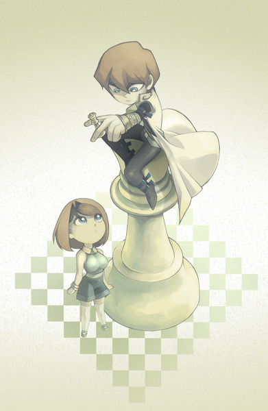 kaiba seto and mazaki anzu (yu-gi-oh! and 1 more) drawn by winter_(rkguddk)