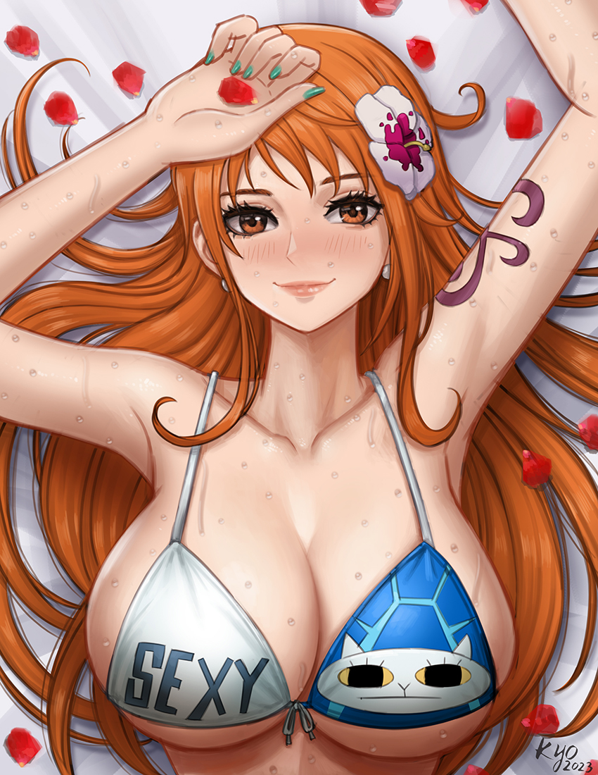 nami (one piece and 1 more) drawn by kyopink