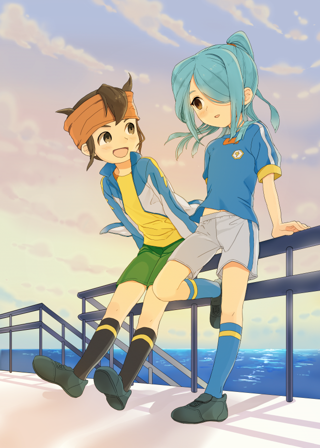kazemaru ichirouta and endou mamoru (inazuma eleven) drawn by m_(pixiv9151)