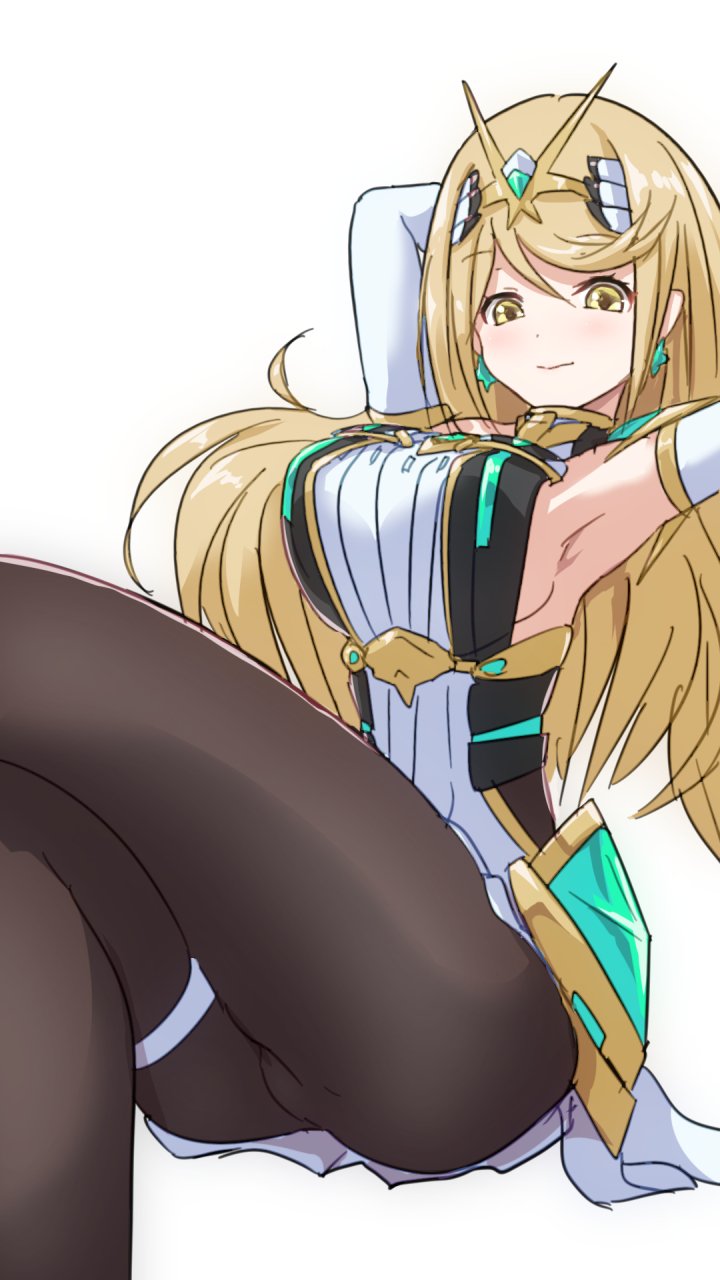 mythra (xenoblade chronicles and 2 more) drawn by tavn