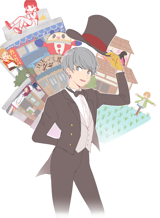 narukami yu, shirogane naoto, satonaka chie, kujikawa rise, amagi yukiko, and 4 more (persona and 1 more) drawn by huan_li