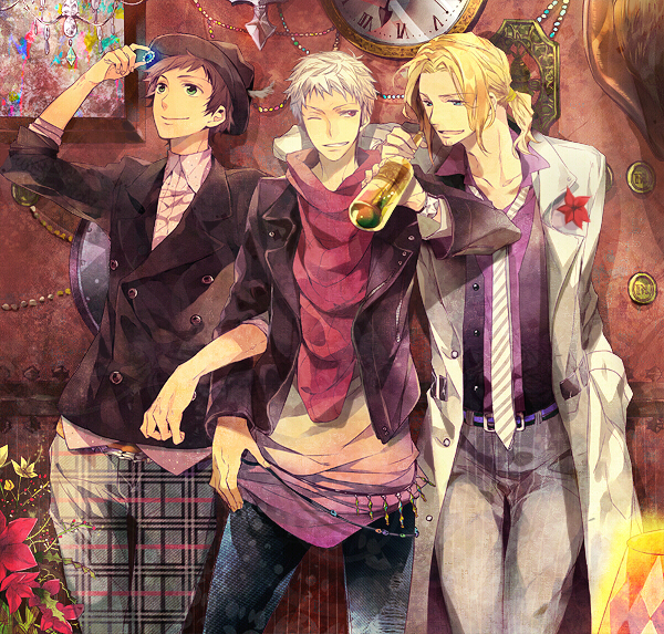 france, prussia, and spain (axis powers hetalia) drawn by futaba_hazuki