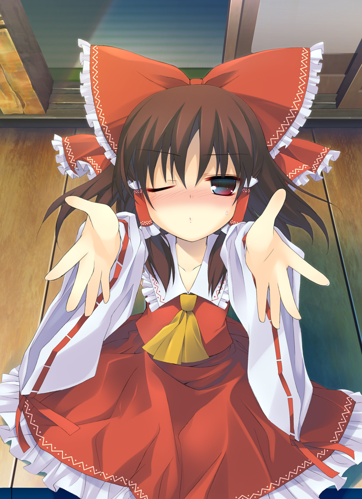 hakurei reimu (touhou) drawn by tororo_(toriaezu)