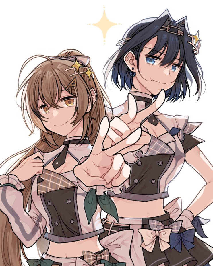 ouro kronii and nanashi mumei (hololive and 1 more) drawn by clipe
