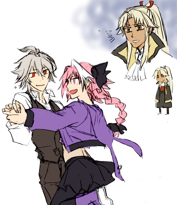 astolfo, sieg, and amakusa shirou (fate and 1 more) drawn by mine_(odasol)