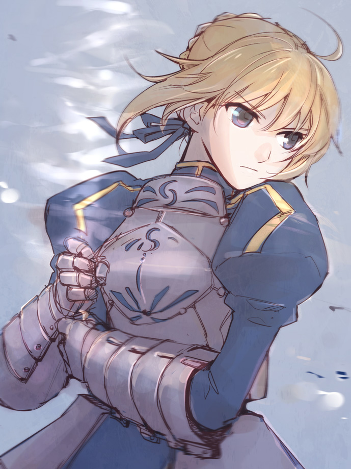 artoria pendragon and saber (fate and 1 more) drawn by nochi_(jyunchi)