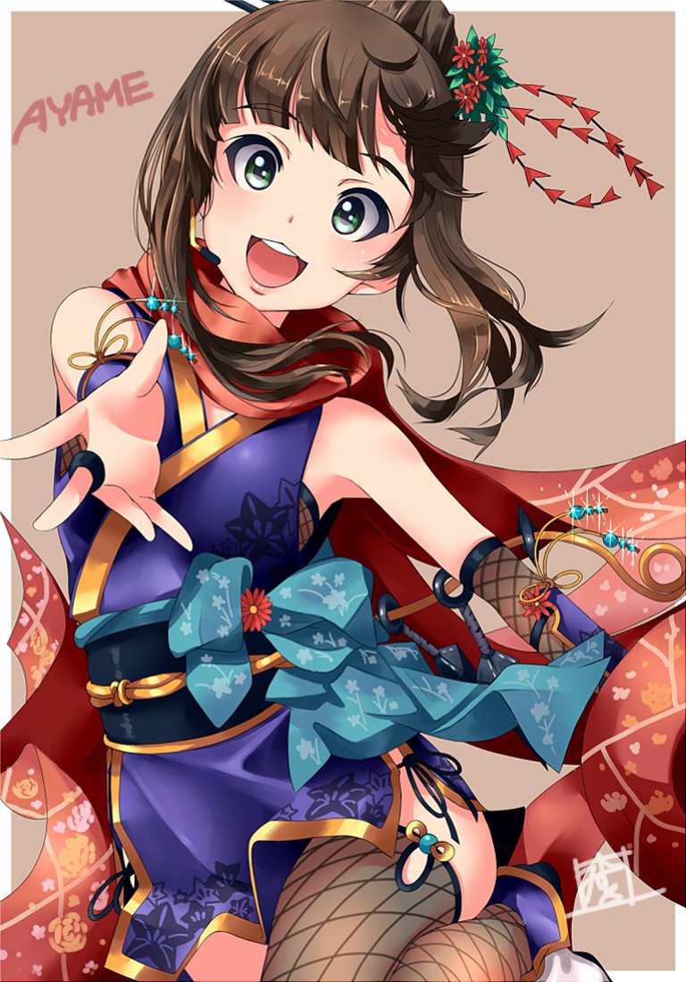 hamaguchi ayame (idolmaster and 2 more) drawn by mistrail