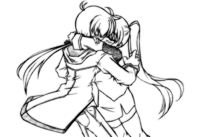 takamachi nanoha and yuuno scrya (lyrical nanoha and 1 more)