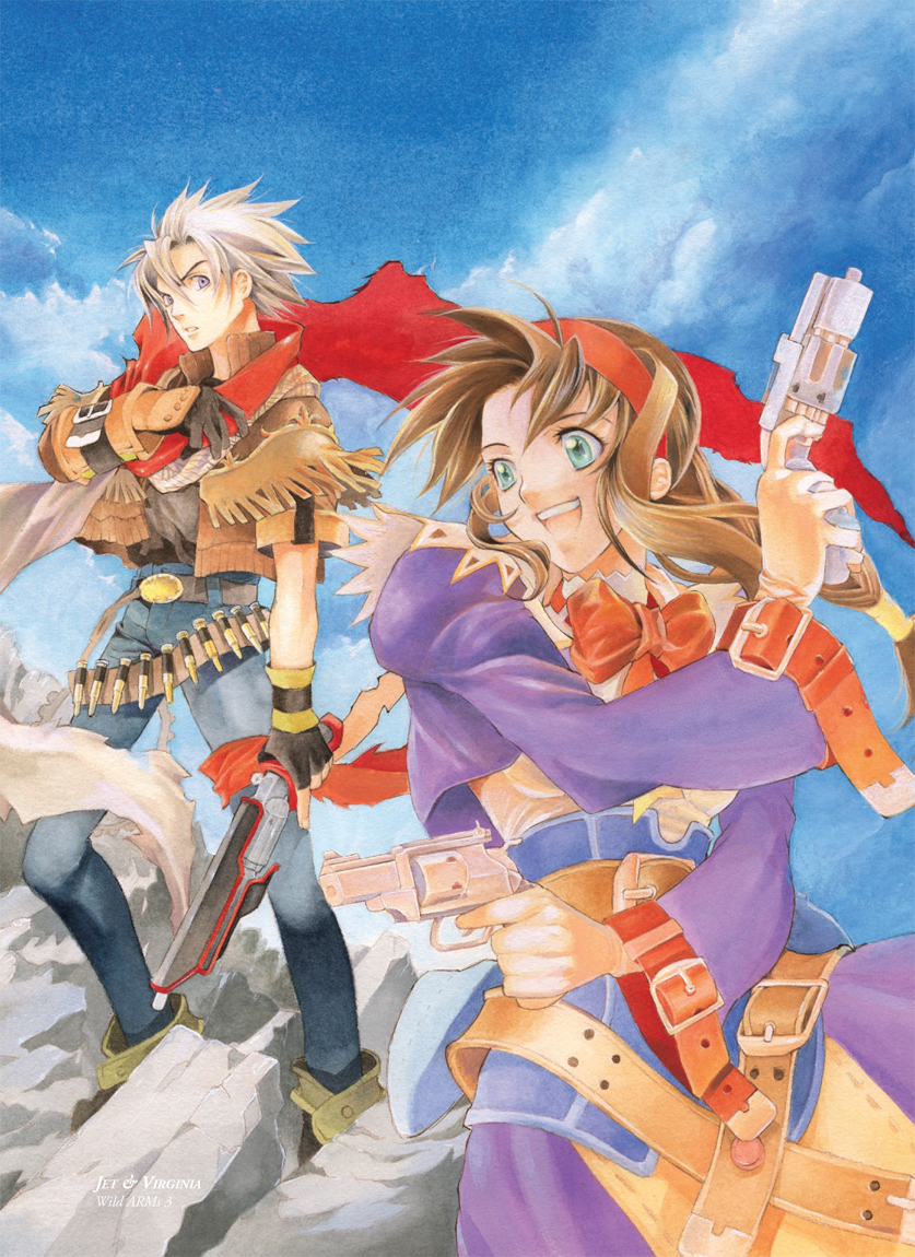 virginia maxwell and jet enduro (wild arms and 1 more) drawn by ooba_wakako