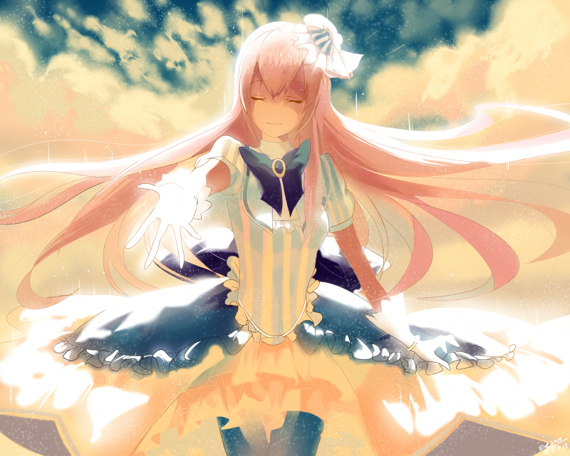megurine luka (vocaloid and 1 more) drawn by kidlove0102