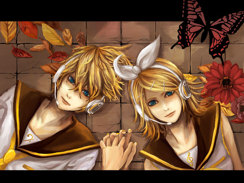 kagamine rin and kagamine len (vocaloid) drawn by mugi_(koikoikoi)