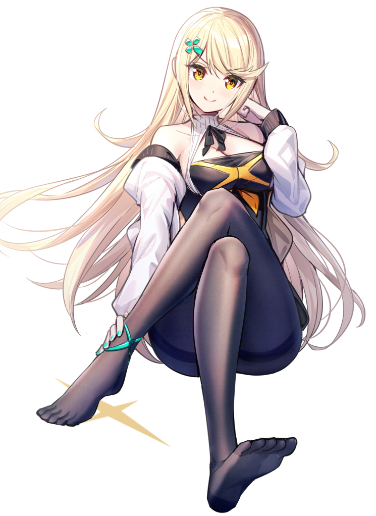 mythra (xenoblade chronicles and 1 more) drawn by ririko_(zhuoyandesailaer)