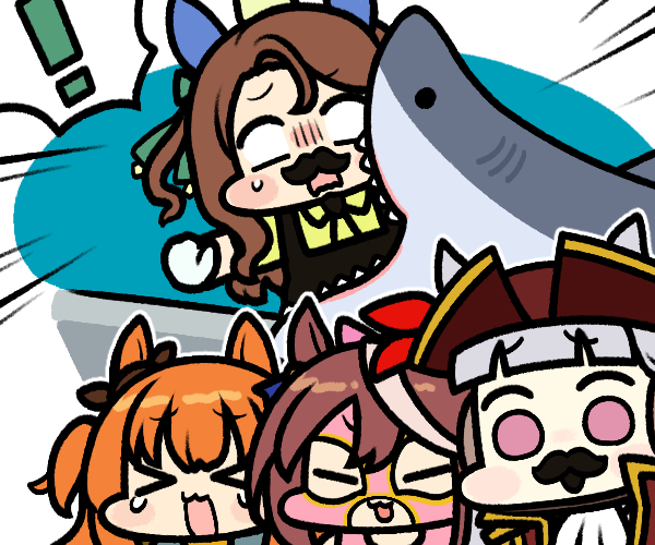 gold ship, tokai teio, king halo, and mayano top gun (umamusume and 2 more) drawn by jazz_jack