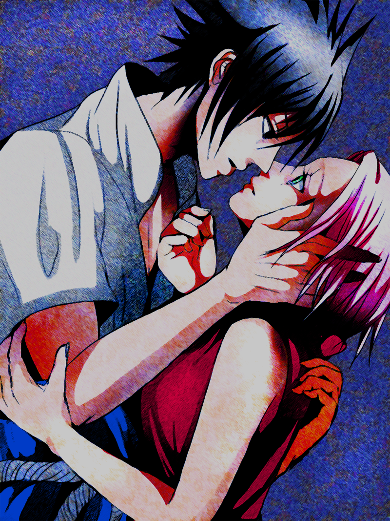 haruno sakura and uchiha sasuke (naruto and 1 more) drawn by soyo_(xxxkagerou)