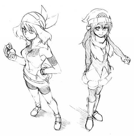 dawn and may (pokemon and 2 more) drawn by matatabi_nia