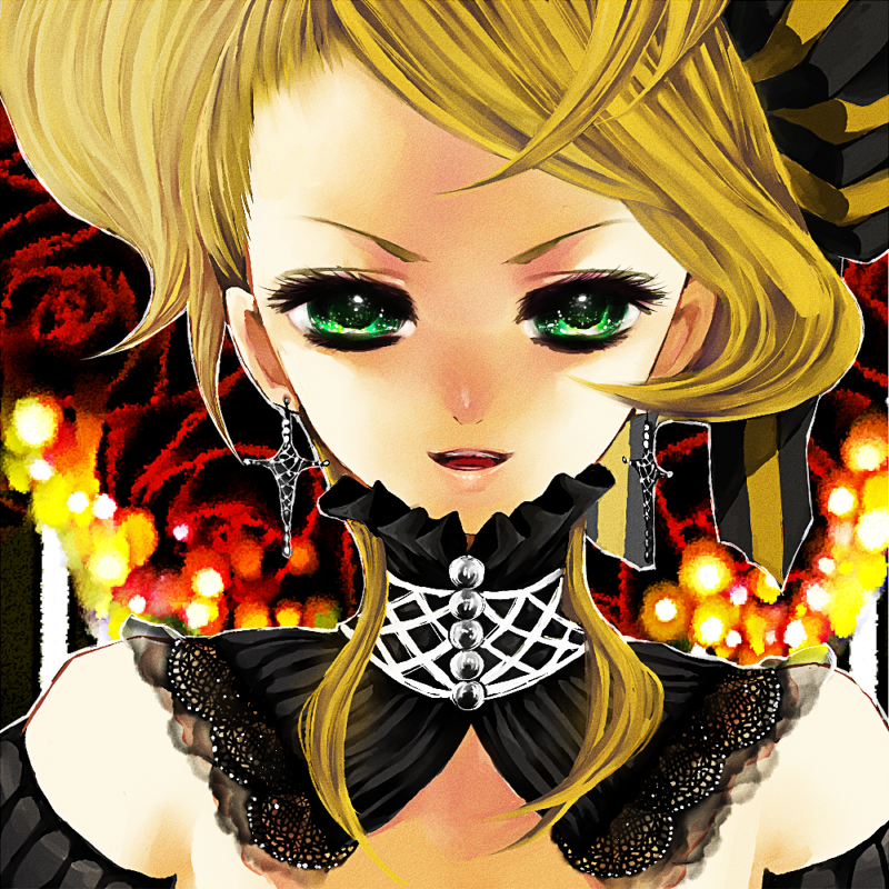 kagamine rin and riliane lucifen d'autriche (vocaloid and 2 more) drawn by mamaloni