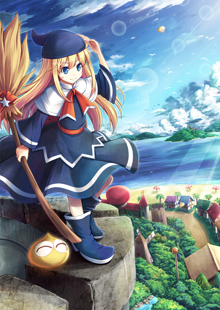 puyo and witch (puyopuyo) drawn by akashio_(loli_ace)