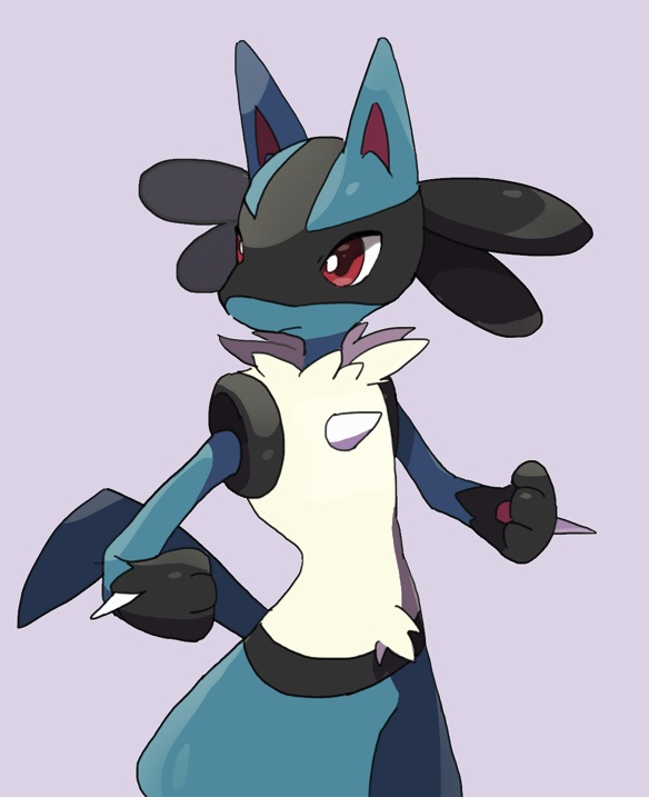 lucario (pokemon) drawn by rifu_(hunihuni1130)