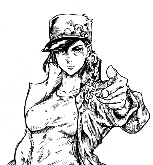 kujo jotaro (jojo no kimyou na bouken and 1 more) drawn by takasakiyama_monmon