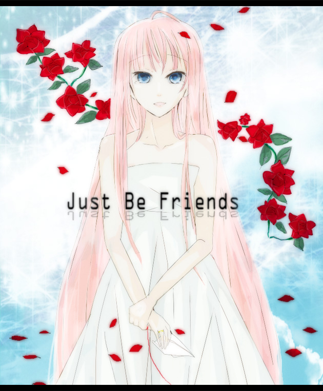 megurine luka (vocaloid and 1 more) drawn by nyaki
