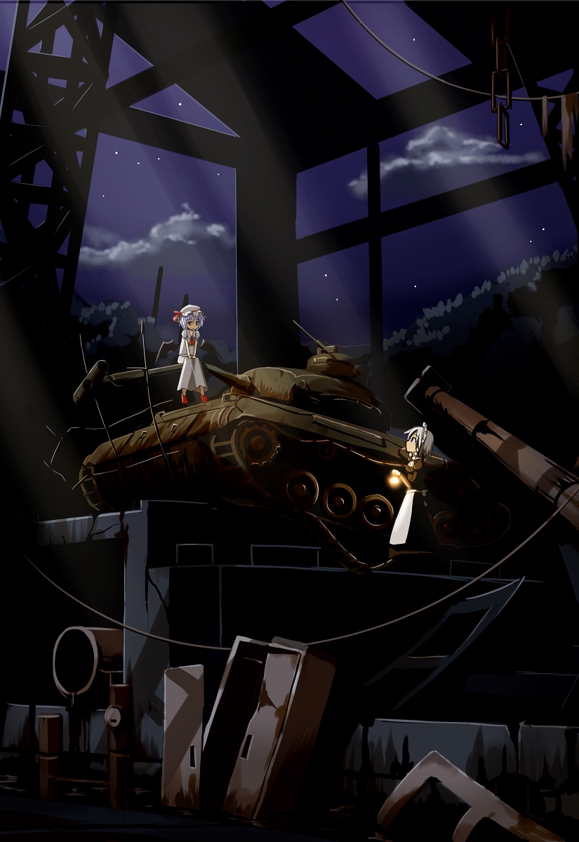 remilia scarlet and izayoi sakuya (touhou) drawn by mashayuki