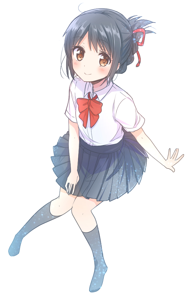 miyamizu mitsuha (kimi no na wa.) drawn by ouhara_lolong