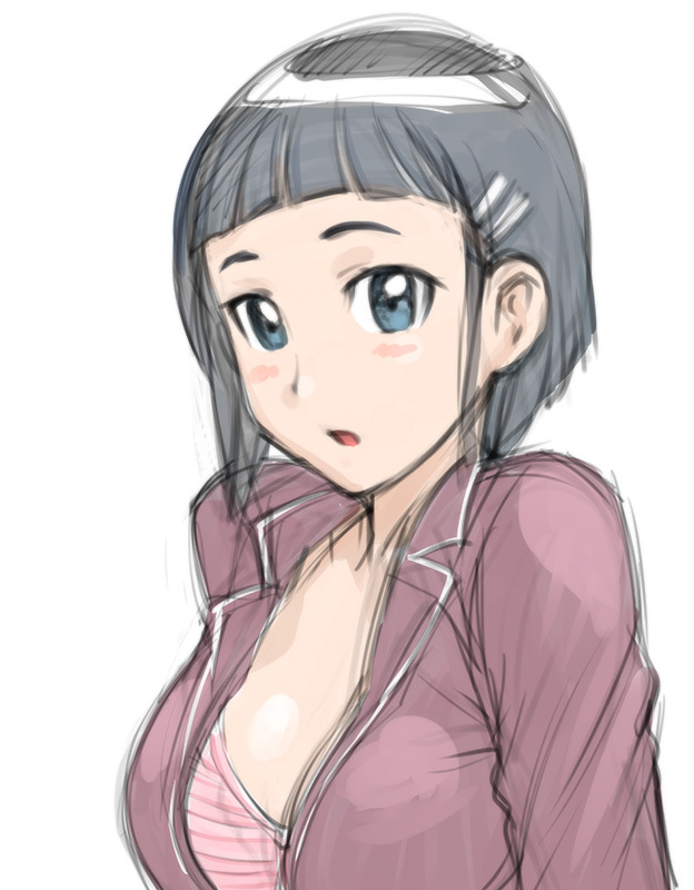kirigaya suguha (sword art online) drawn by ueyama_michirou