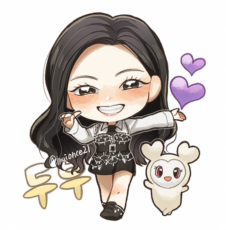 dahyun and davely (real life and 1 more) drawn by maionce21