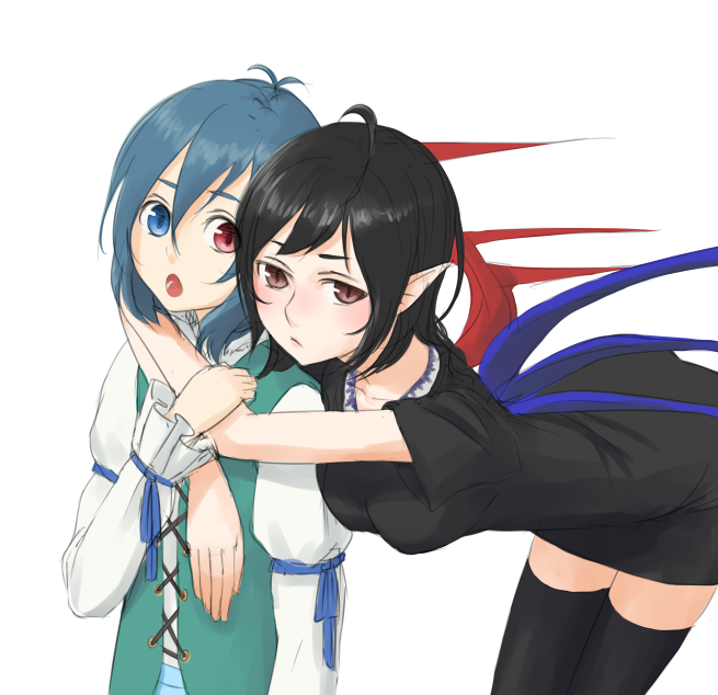 tatara kogasa and houjuu nue (touhou) drawn by kitano_(kitanosnowwhite)