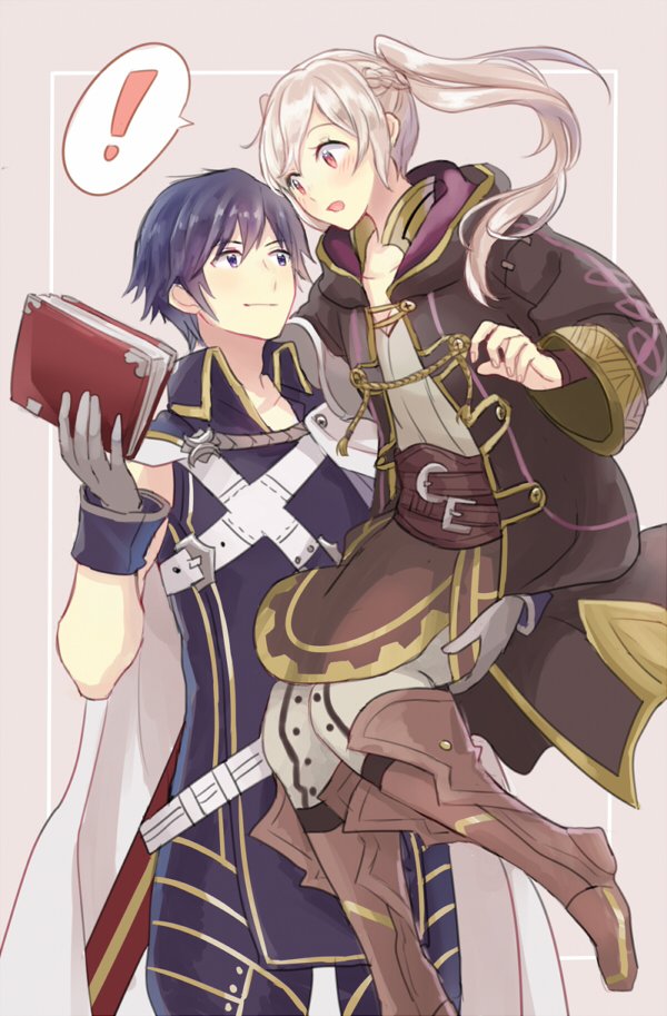 female robin and chrom (fire emblem and 1 more) drawn by dinikee