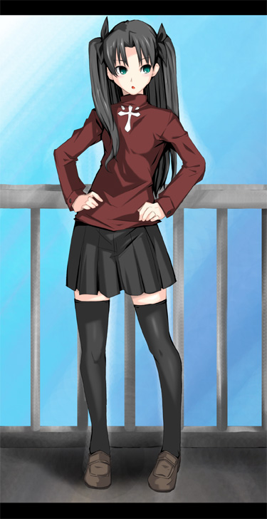 tohsaka rin (fate and 1 more) drawn by tsukiyo_rei
