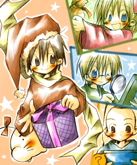 ness, paula, doseisan, jeff andonuts, and poo (mother and 1 more) drawn by rio_(akane_rio)