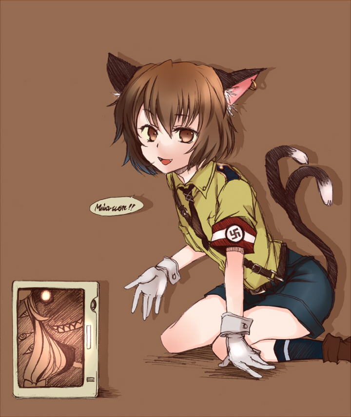 yakumo yukari, chen, and schroedinger (touhou and 1 more) drawn by mikazuki_tenma