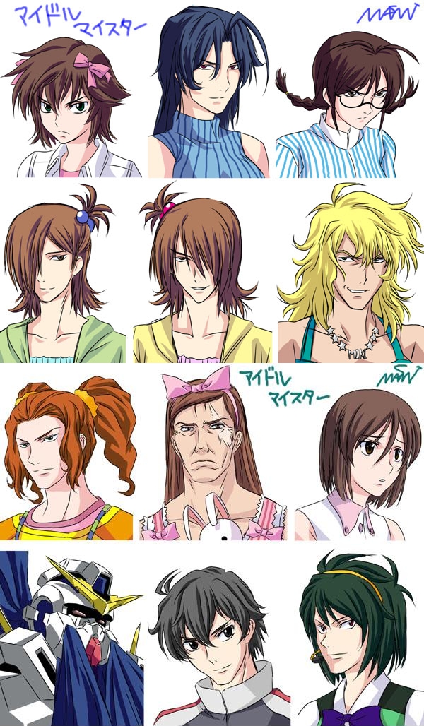 hoshii miki, kisaragi chihaya, amami haruka, kikuchi makoto, minase iori, and 17 more (idolmaster and 3 more)