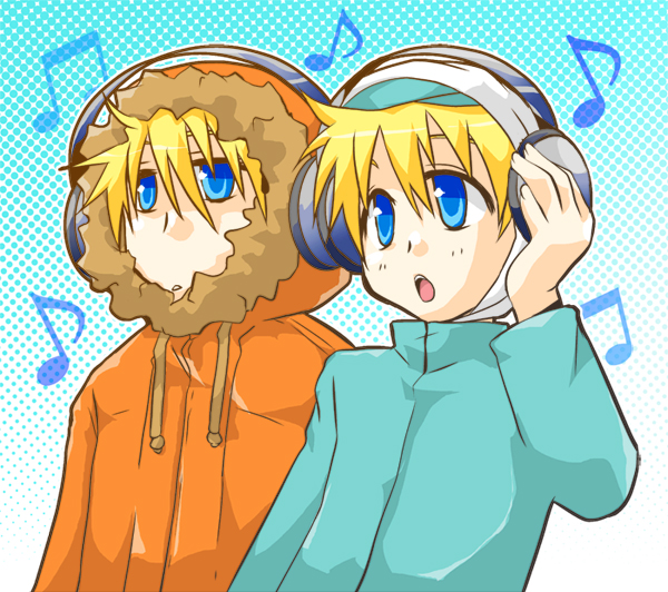 kenny mccormick and butters stotch (south park) drawn by sakurapanda