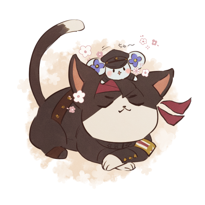 chuunosuke and nyasogi (ace attorney and 1 more) drawn by tarragon