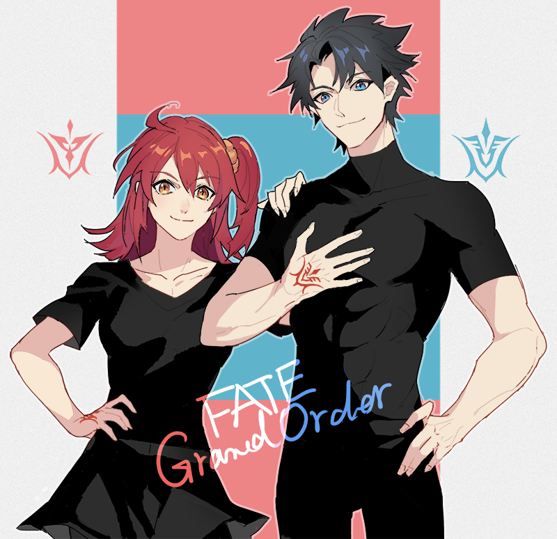 fujimaru ritsuka (fate and 1 more) drawn by ecrsin